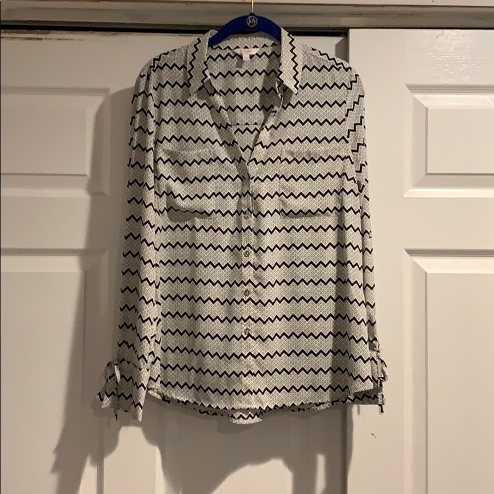 Black and white blouse